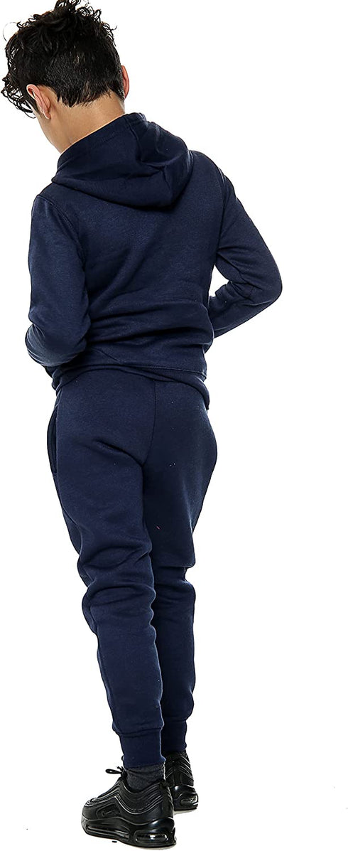 Girls and boy plain zip tracksuit
